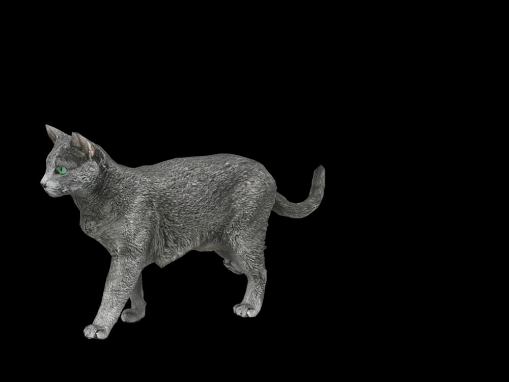 Our ready-made Russian Blue as a 3D desktop pet